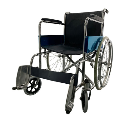 【源头工厂】可折叠钢制手动轮椅便携式轮椅老人残疾人代步轮椅